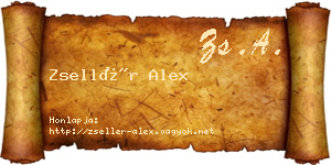 Zsellér Alex névjegykártya